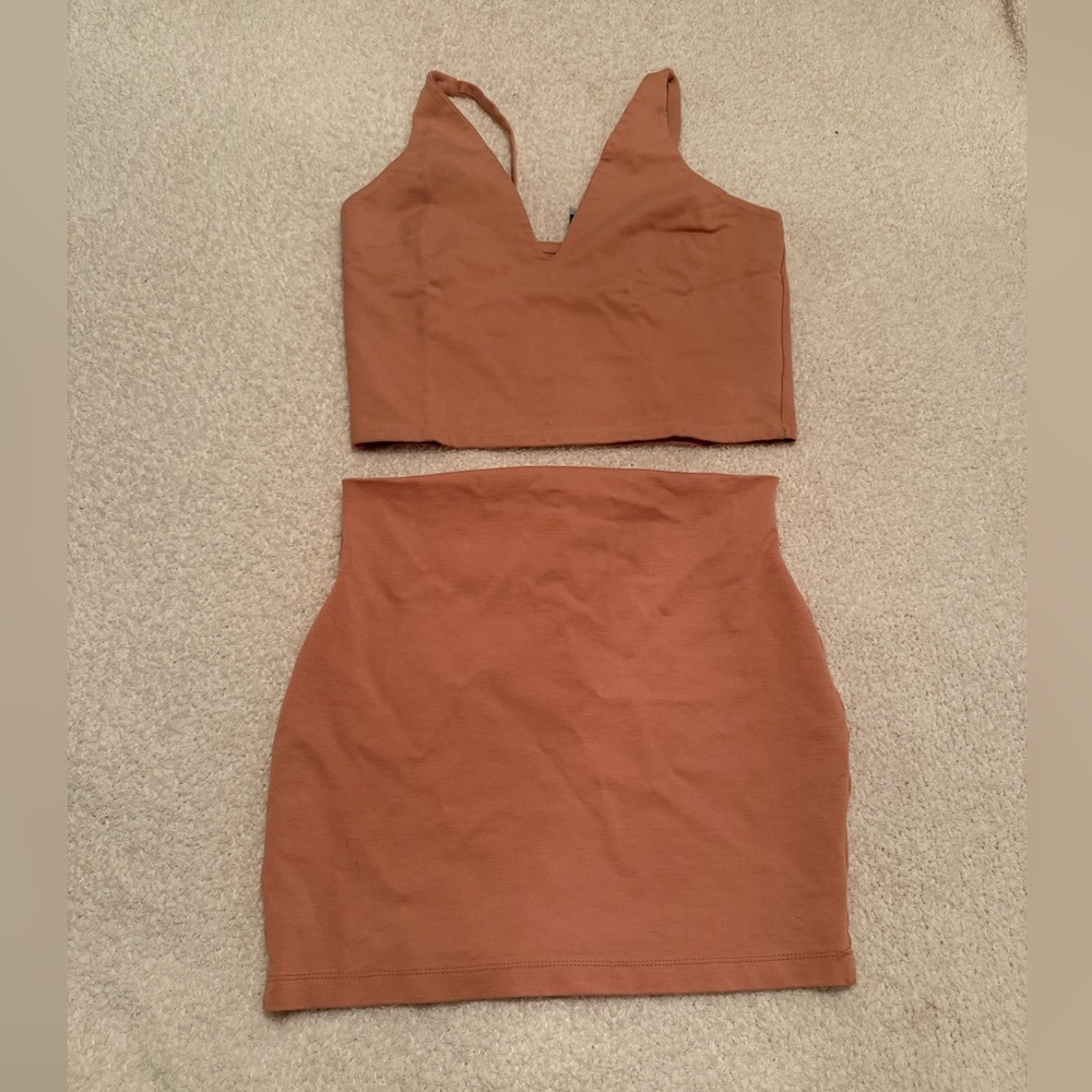 Nude-Pink Two Piece Set